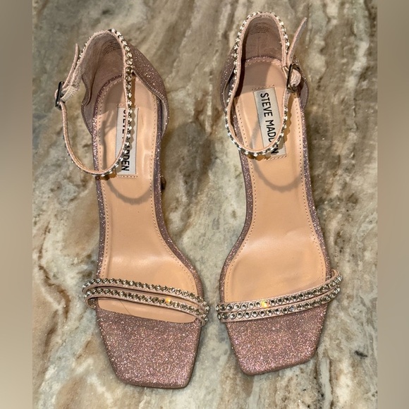 Women’s STEVE MADDEN Collette Heeled Sandal- Blush. Size 8 - Picture 2 of 8